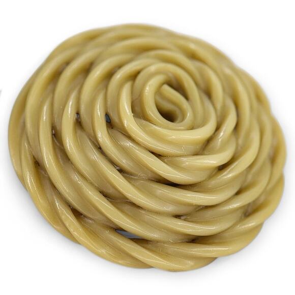 Repurposed Vintage Celluloid Button Earrings Clip On Upcycled Retro Swirl Beige - Picture 3 of 6